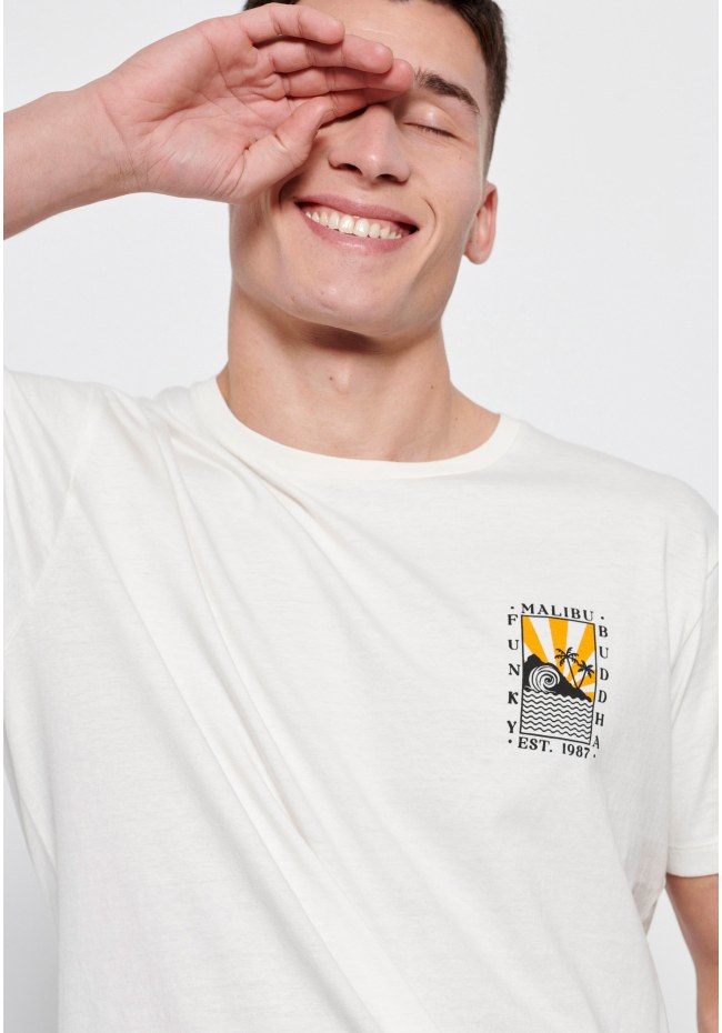 Loose fit t-shirt με τύπωμα στην πλάτη