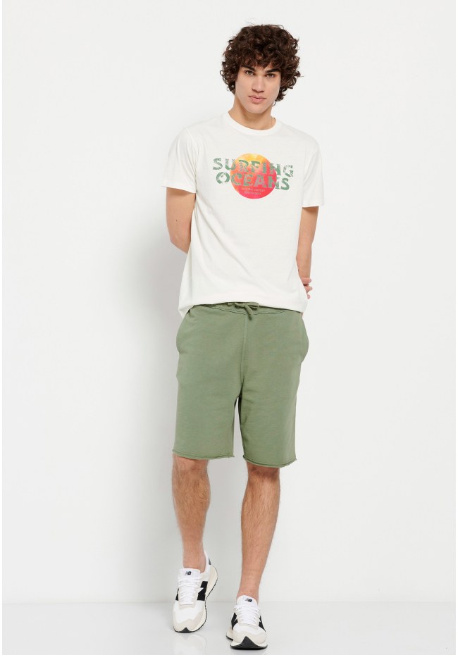 Loose tapered fit αθλητική βερμούδα