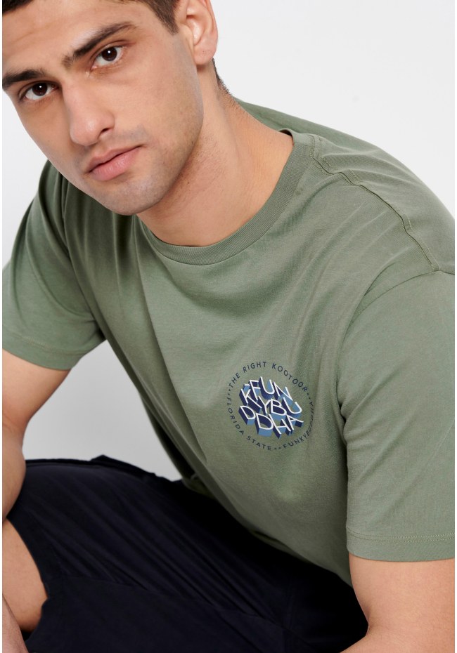 Relaxed fit t-shirt με τύπωμα