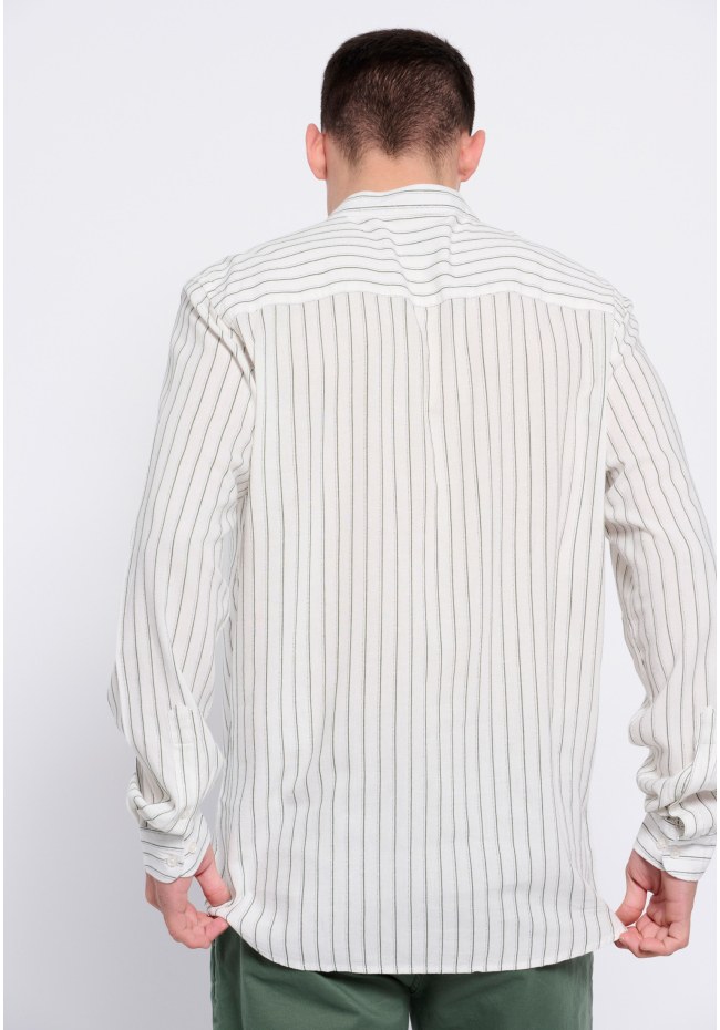 Yarn dyed striped men's shirt