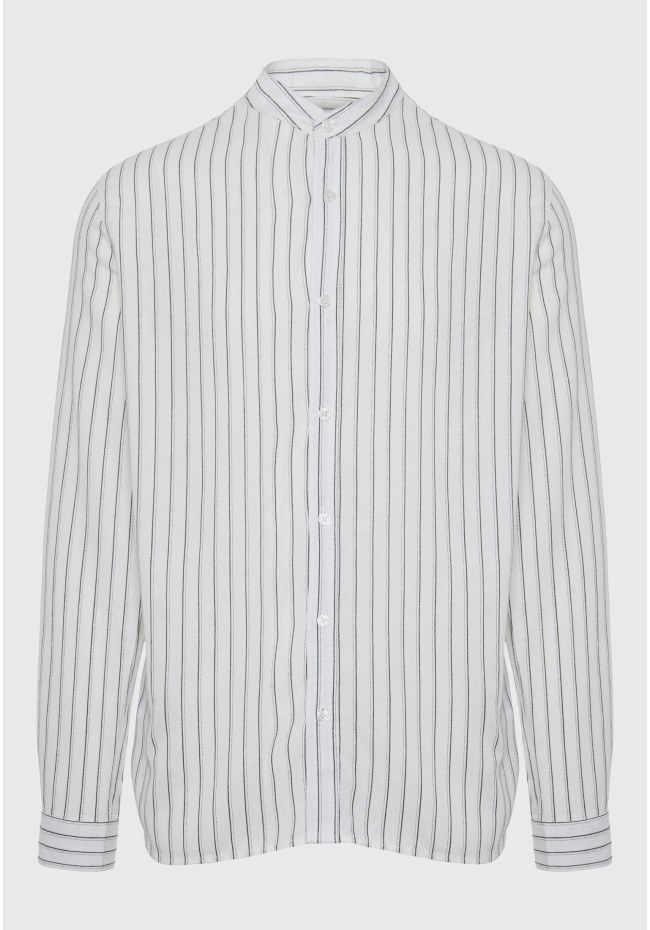 Yarn dyed striped men's shirt
