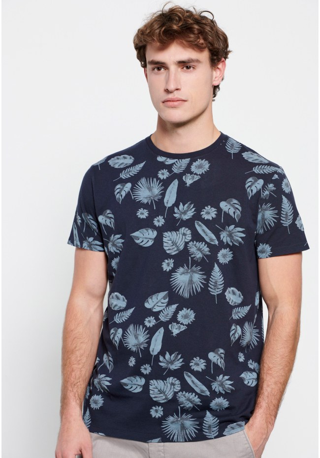 Τυπωμένο t-shirt με ink watercolor εφέ