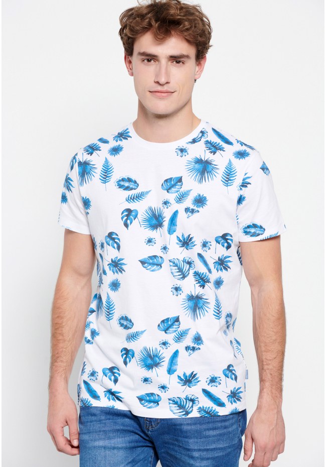 Τυπωμένο t-shirt με ink watercolor εφέ