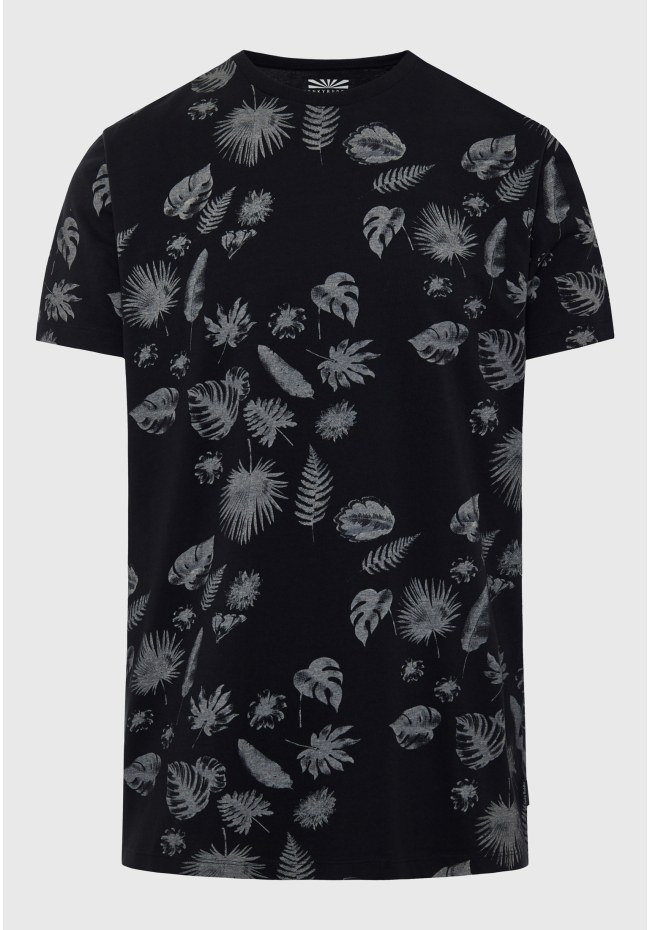 All over printed crew neck t-shirt