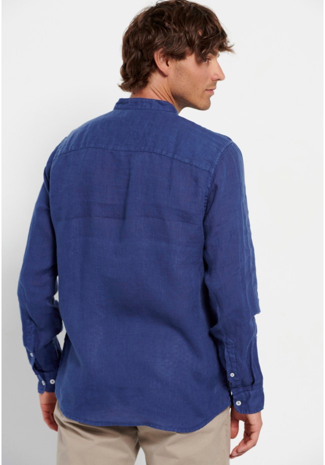 Mao neck linen shirt