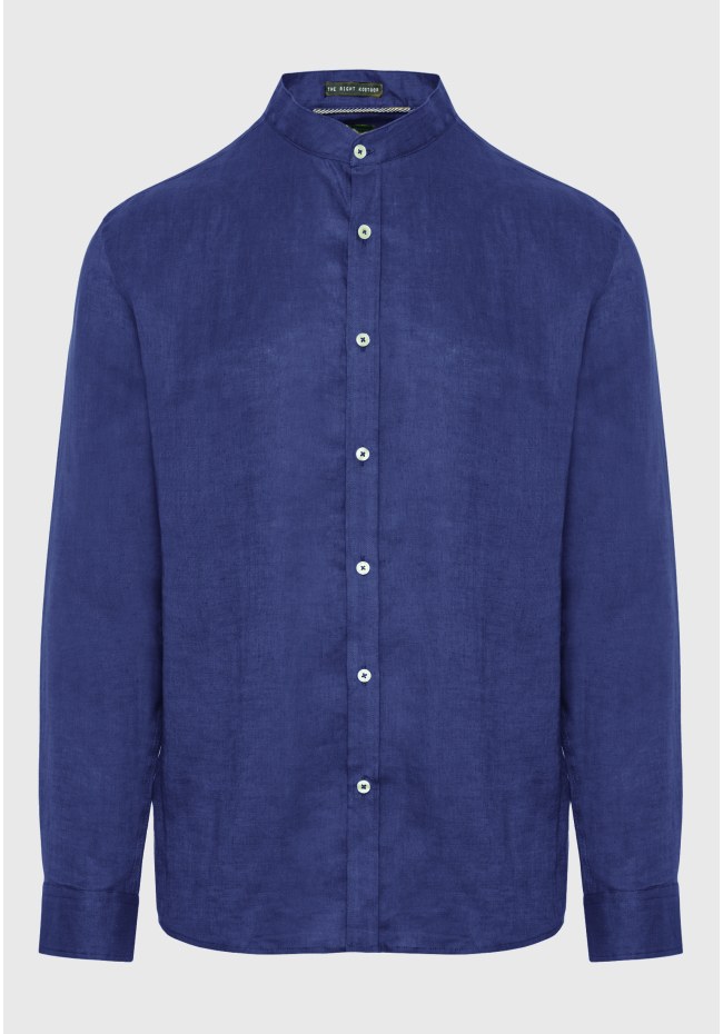 Mao neck linen shirt