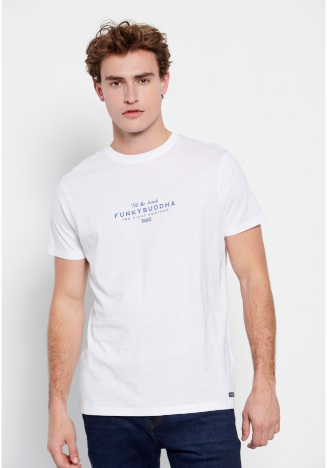 Crew neck t-shirt with Funky Buddha print