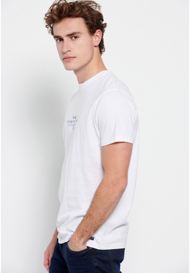 Crew neck t-shirt with Funky Buddha print