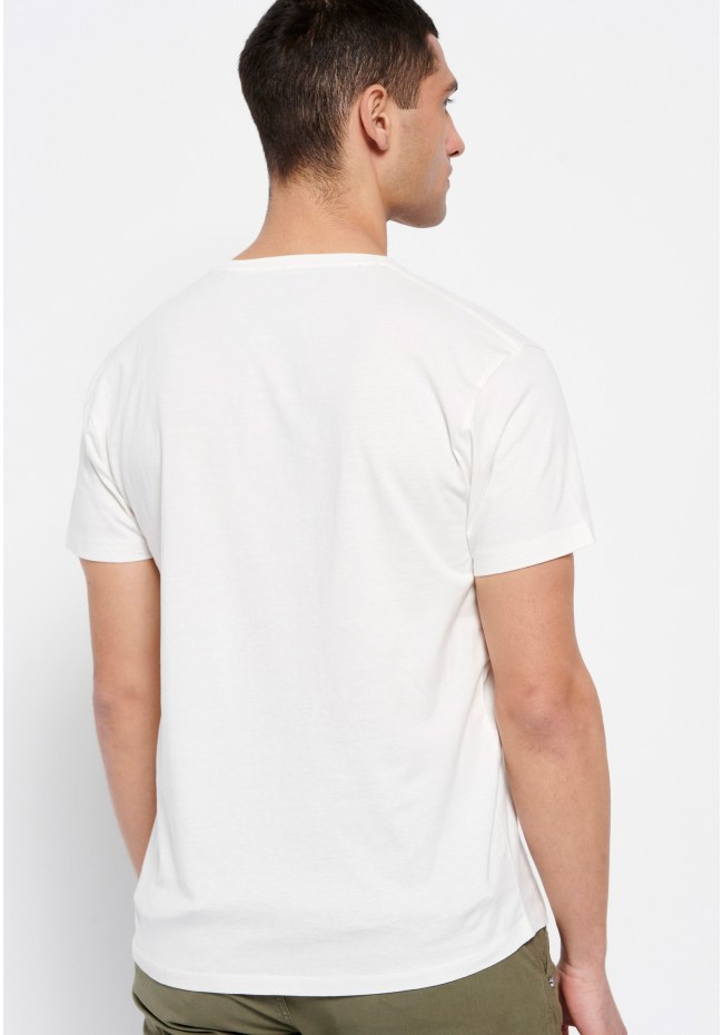 Loose fit organic cotton paint brushed t-shirt