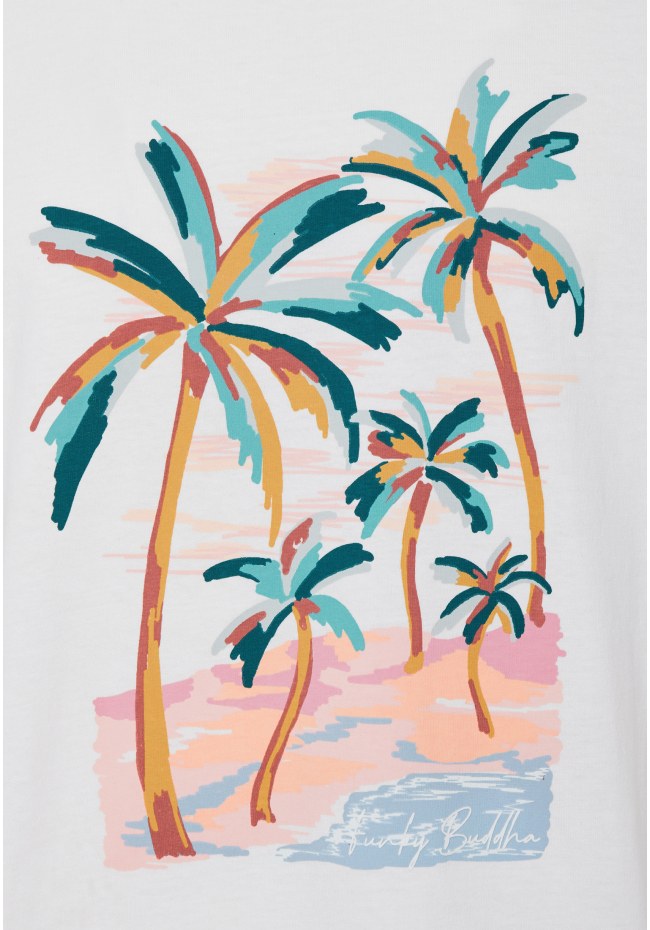 Loose fit organic cotton paint brushed t-shirt