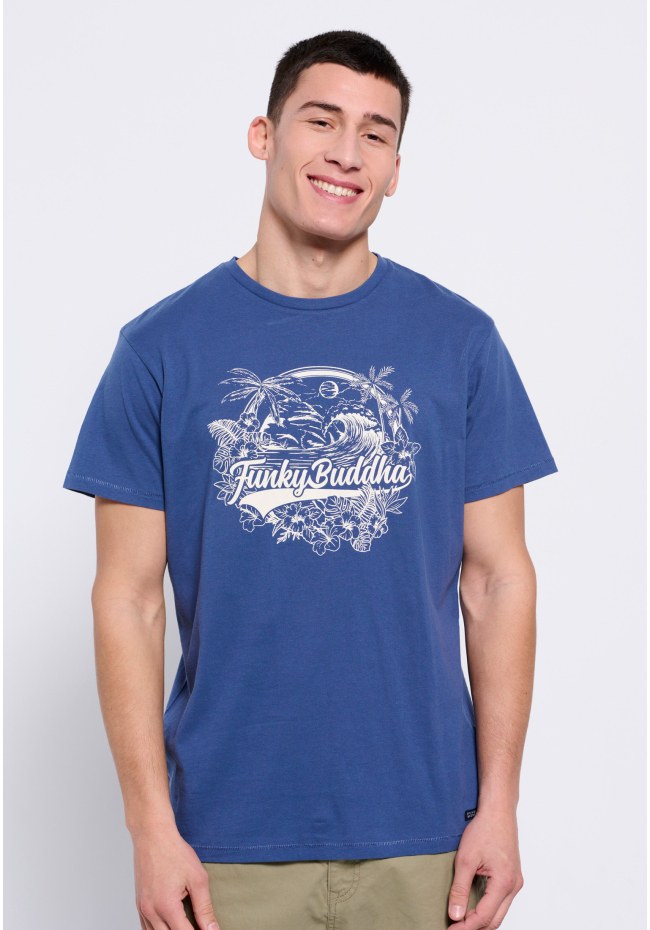 T-shirt με branded hawaiian style τύπωμα