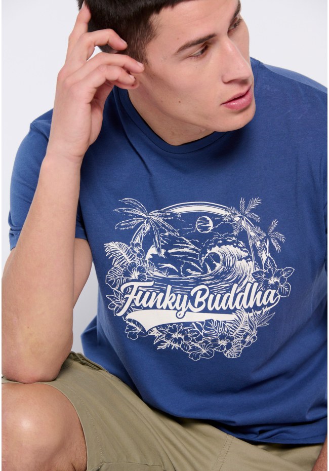 T-shirt με branded hawaiian style τύπωμα