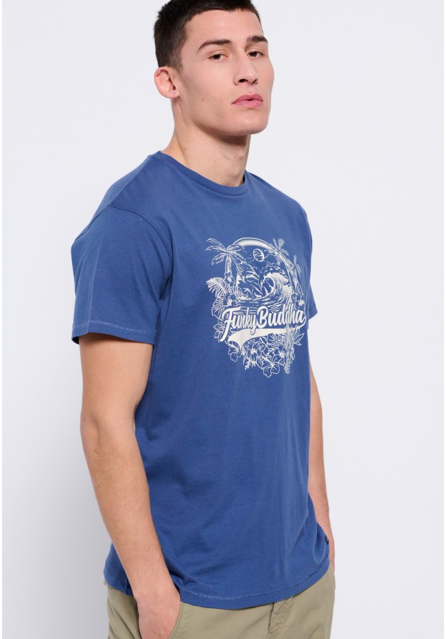 T-shirt με branded hawaiian style τύπωμα