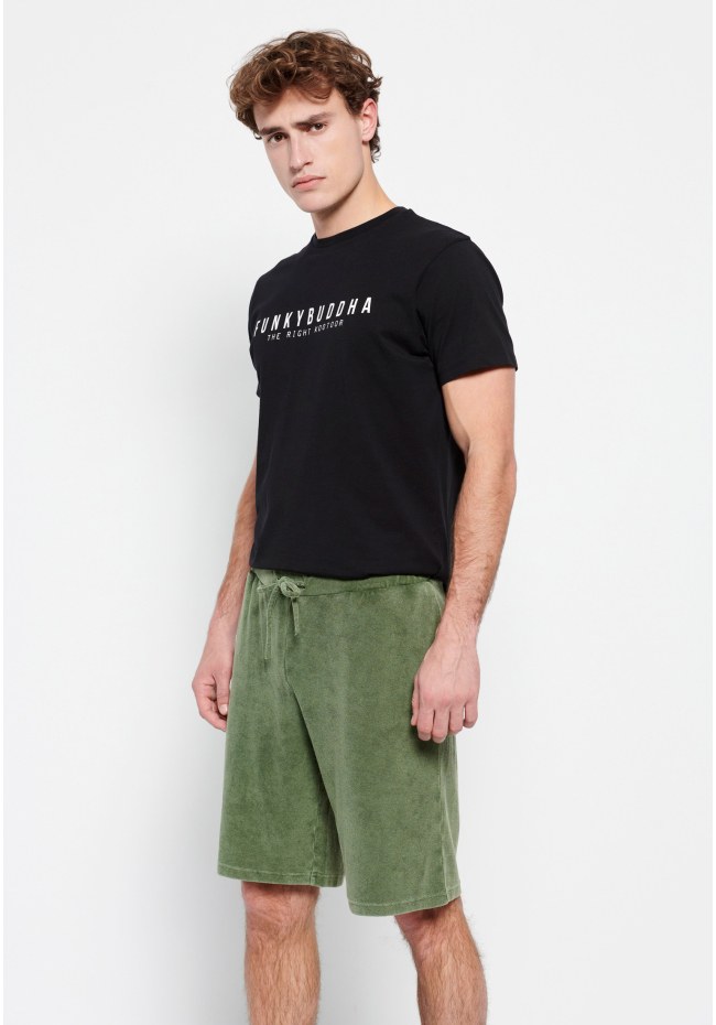 Jogger shorts in towel terry fabric