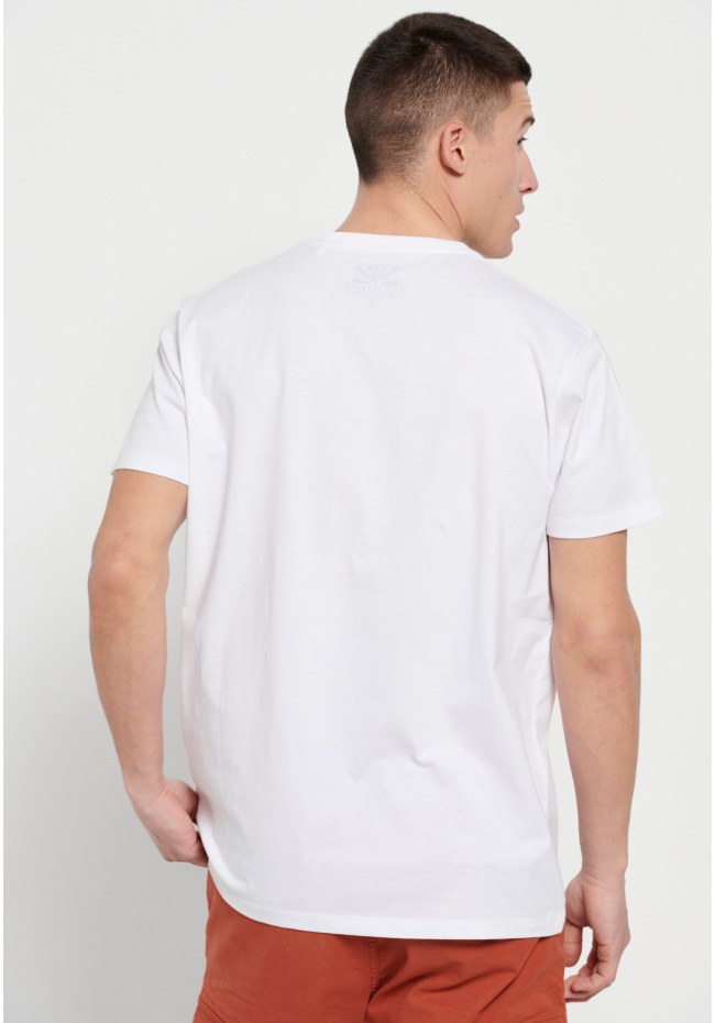 Photographic print crew neck t-shirt