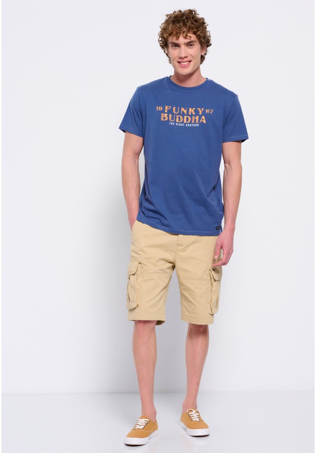 Organic cotton t-shirt with branded print