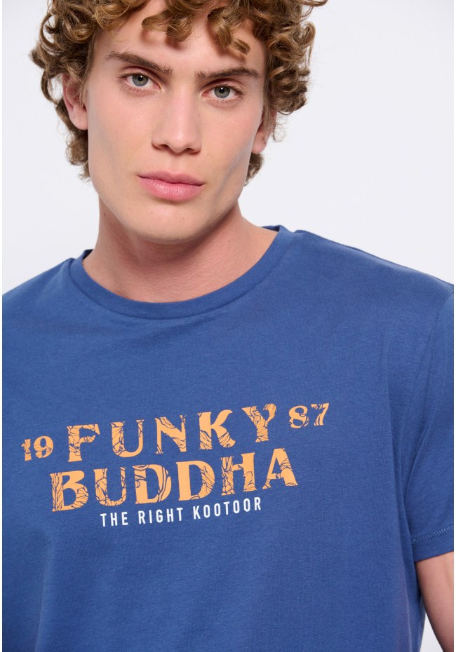 Organic cotton t-shirt with branded print