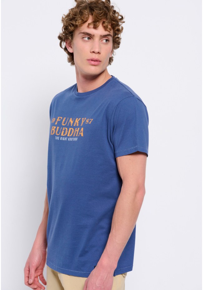Organic cotton t-shirt with branded print