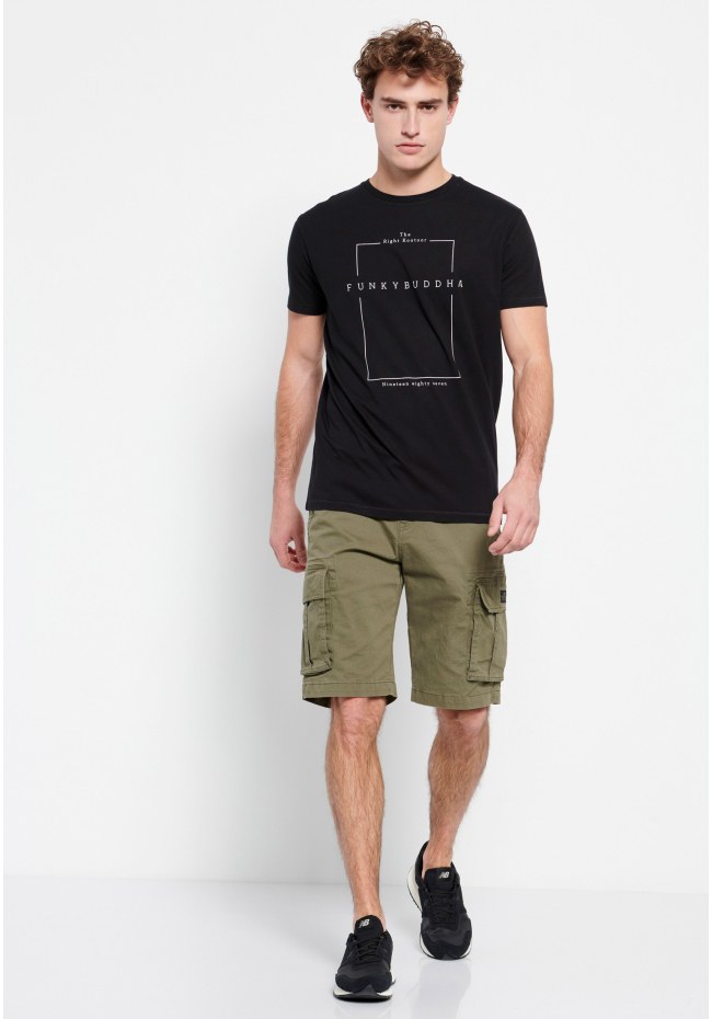 Crew neck t-shirt with minimal branded print