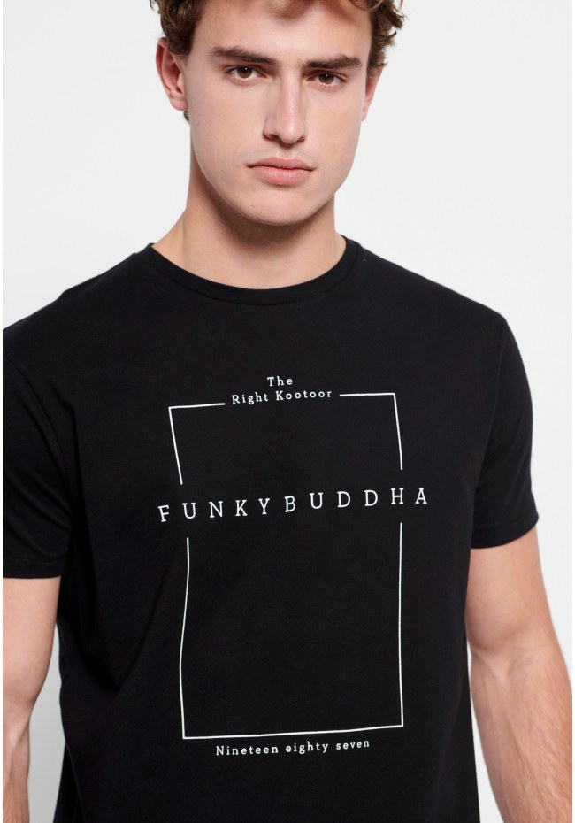 Crew neck t-shirt with minimal branded print