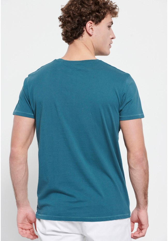 Crew neck t-shirt with minimal branded print