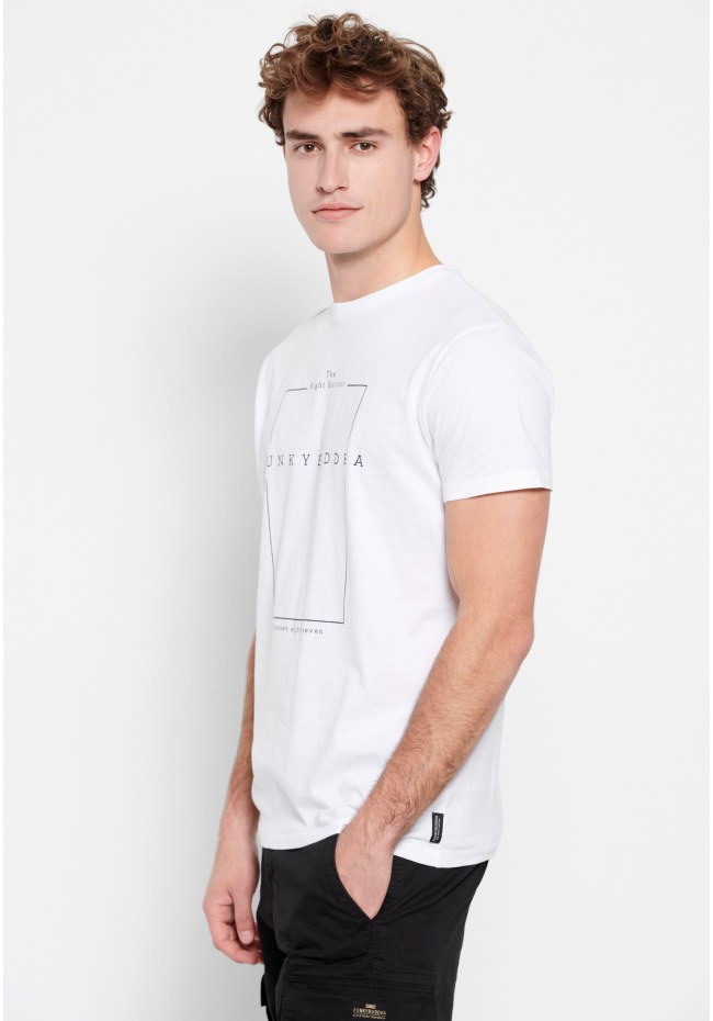 Crew neck t-shirt with minimal branded print