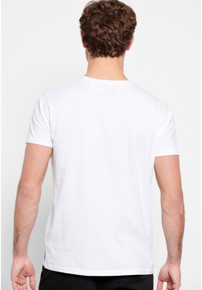 Crew neck t-shirt with minimal branded print