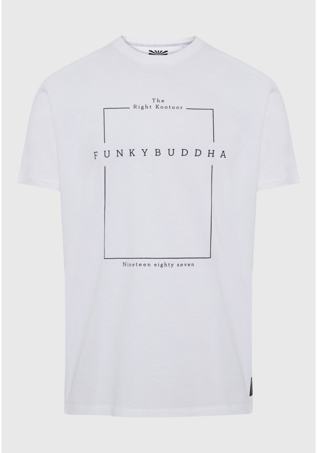 Crew neck t-shirt with minimal branded print