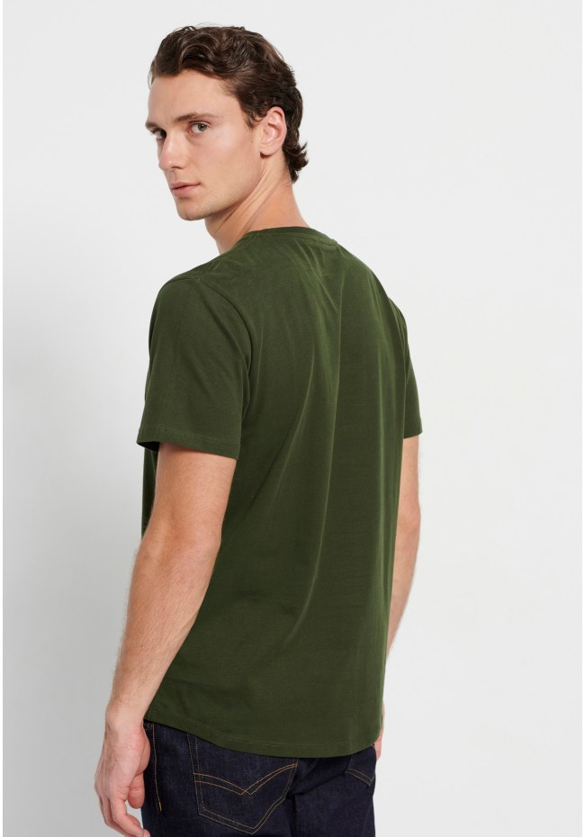 Relaxed fit μονόχρωμο t-shirt