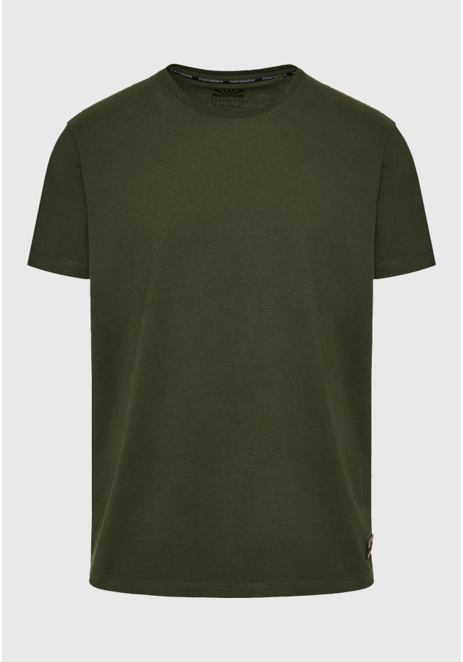 Relaxed fit μονόχρωμο t-shirt