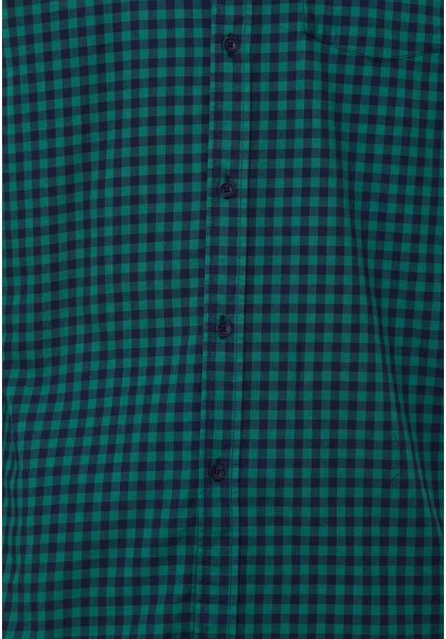Men's plaid shirt with front pocket