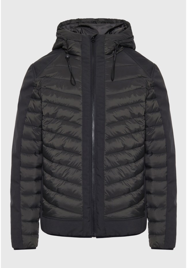 Hooded quilted jacket
