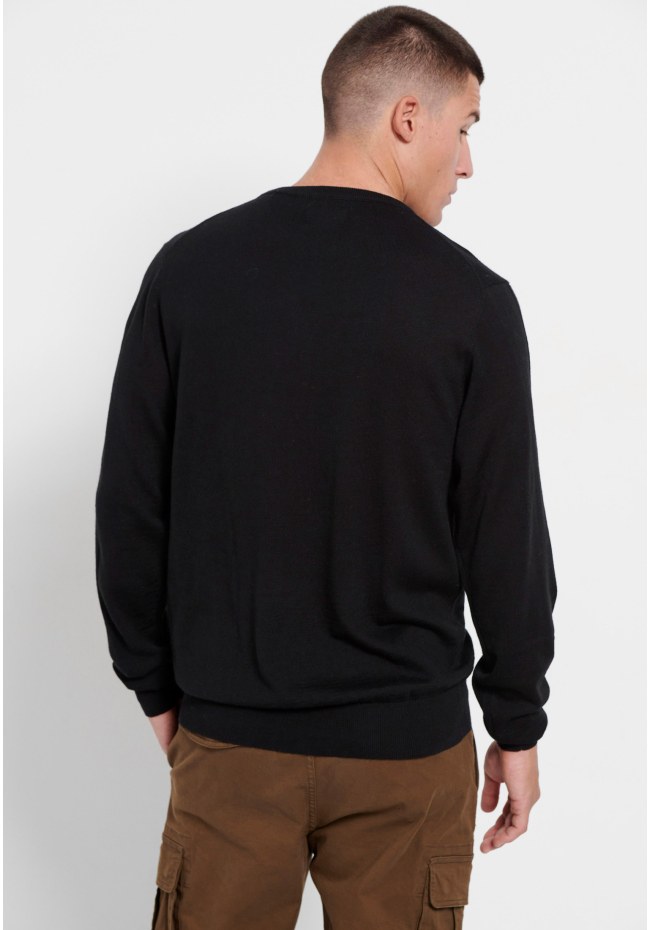 Men's crew neck sweater merino blend