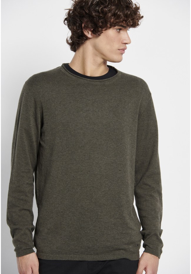 Men's cashmere blend crew neck sweater