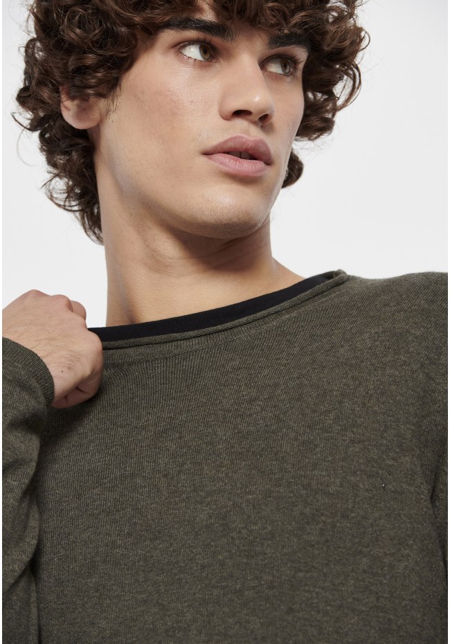 Men's cashmere blend crew neck sweater