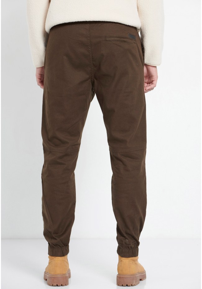 Relaxed fit chino παντελόνι σε micro ζακάρ ύφανση (dobby)