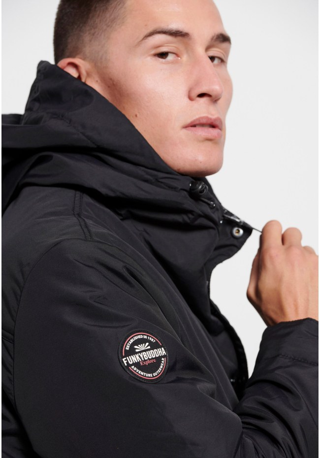 Ανδρικό overhead jacket με κουκούλα