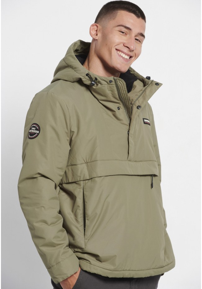 Ανδρικό overhead jacket με κουκούλα