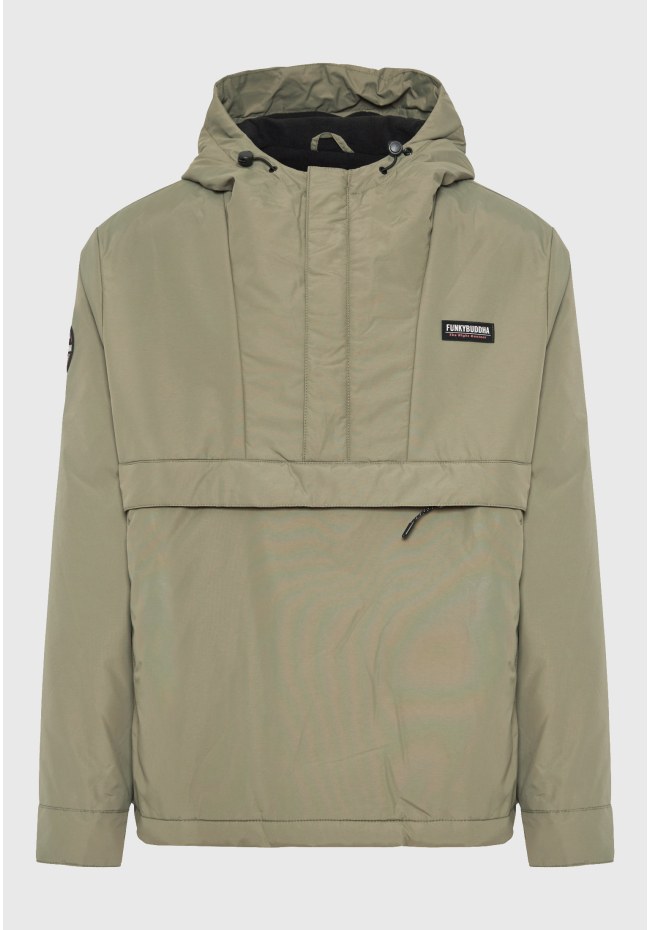 Ανδρικό overhead jacket με κουκούλα