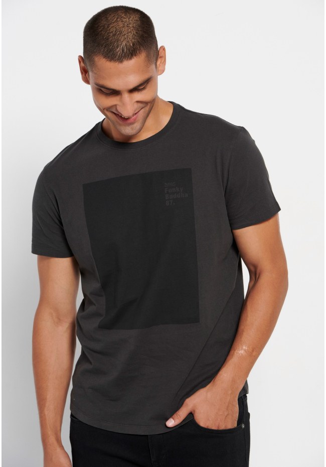 Relaxed fit t-shirt με τύπωμα στο στήθος