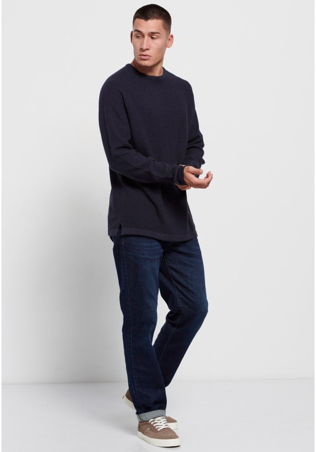 Relaxed fit πουλόβερ με στρογγυλή λαιμόκοψη