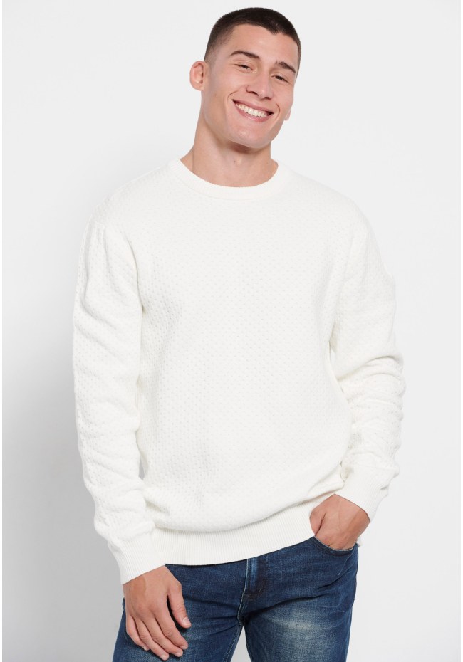 Relaxed fit πουλόβερ με 3D πλέξη
