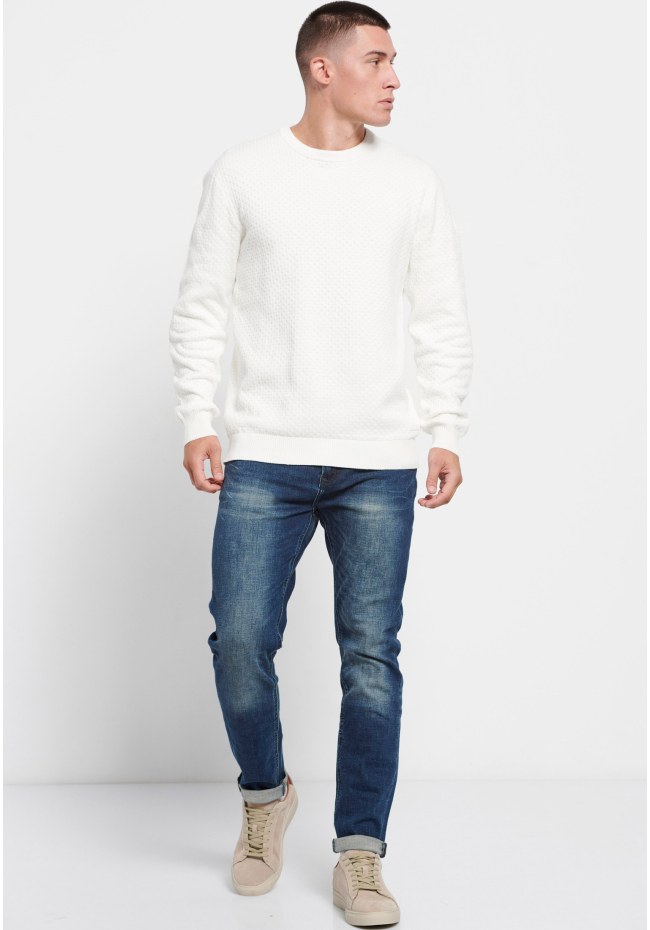 Relaxed fit πουλόβερ με 3D πλέξη