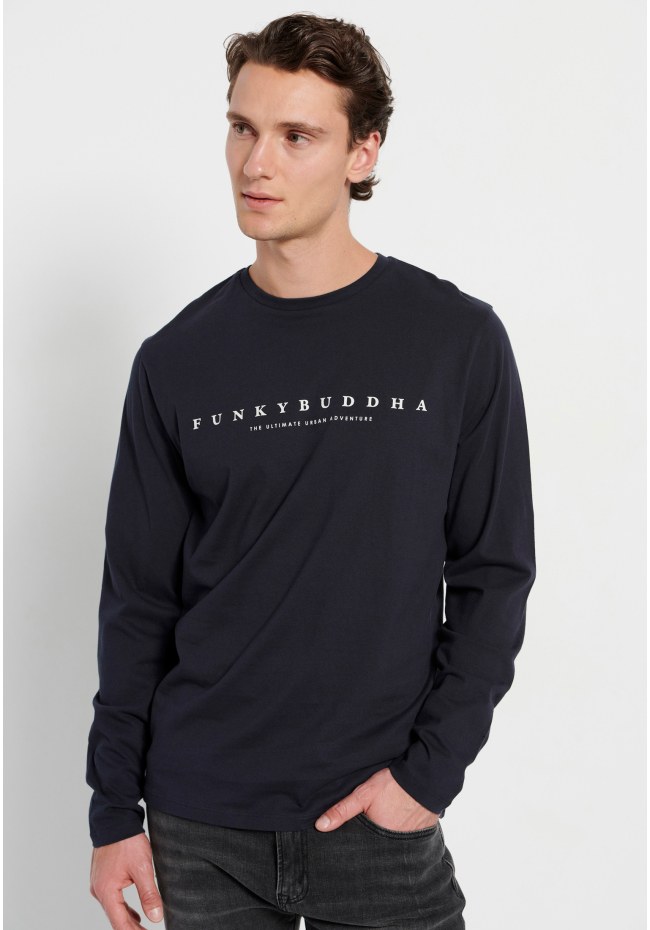 Longsleeve t-shirt with branded print