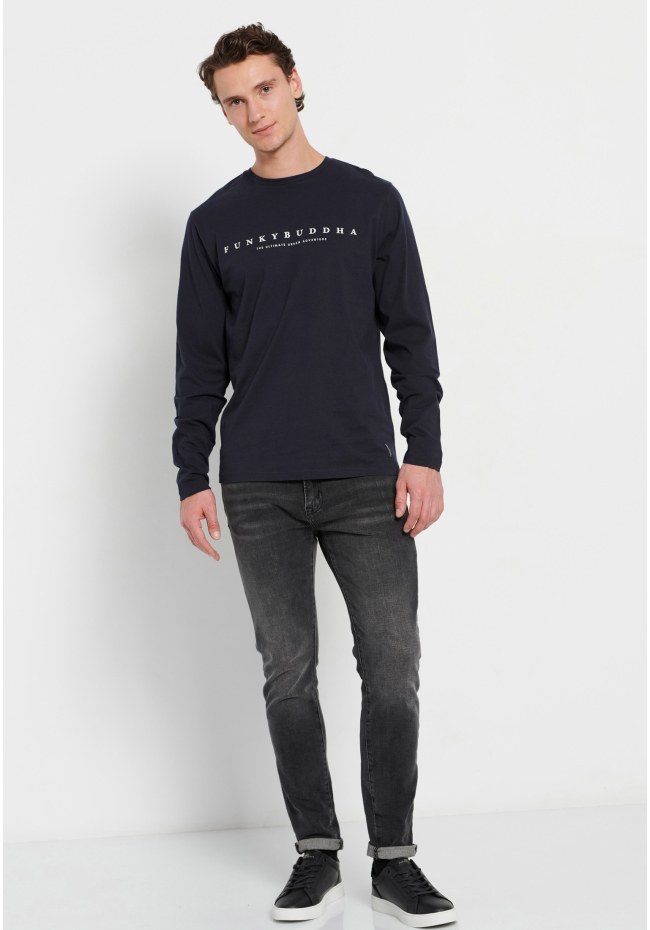 Longsleeve t-shirt with branded print