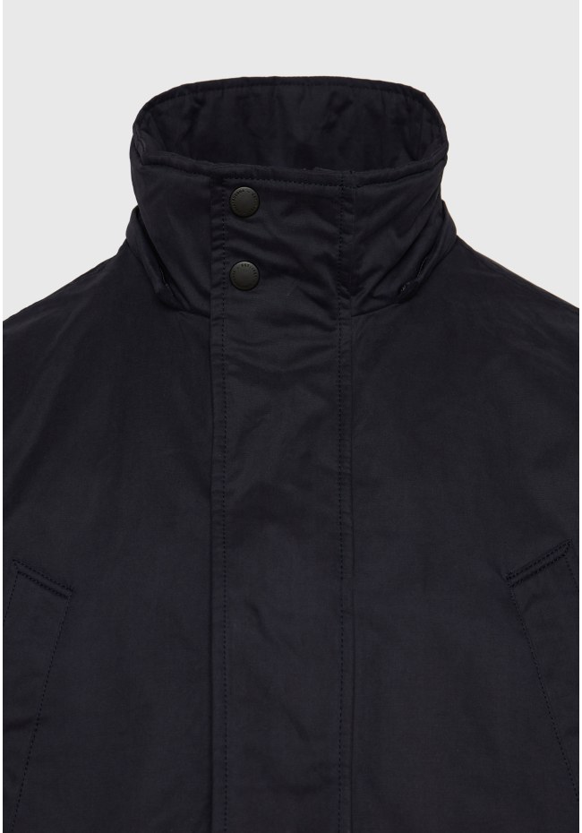 Men's parka with detachable hood and fur