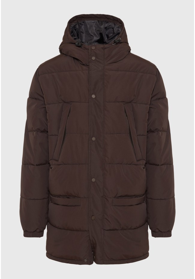 Men's hooded puffer parka jacket