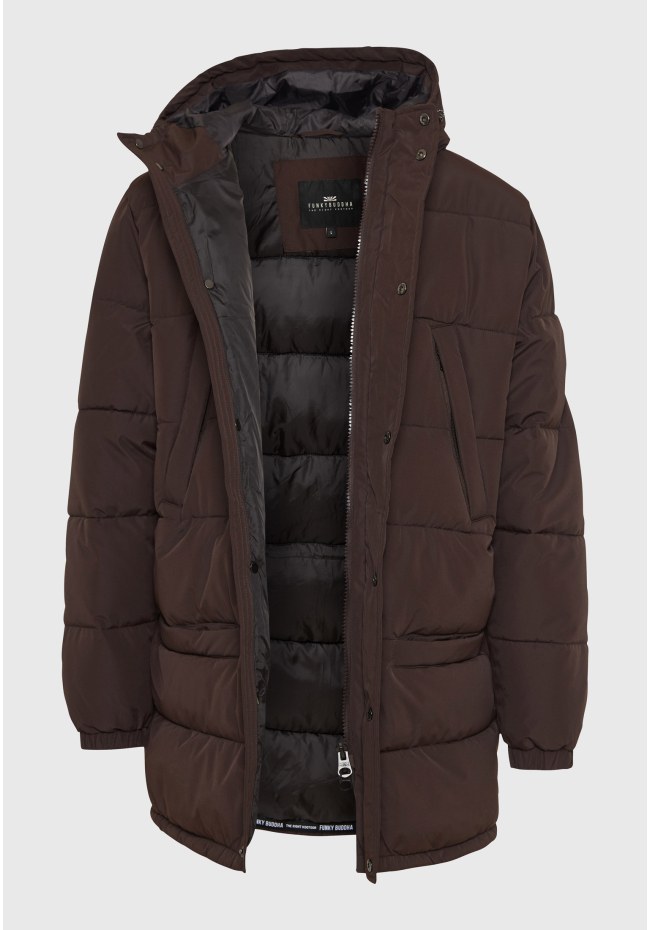 Men's hooded puffer parka jacket