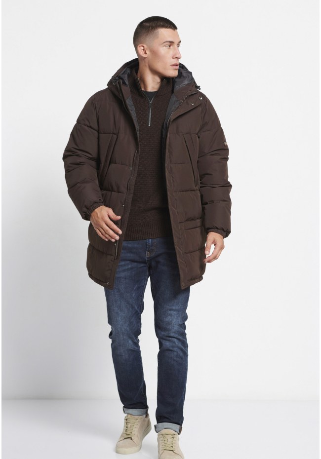 Men's hooded puffer parka jacket