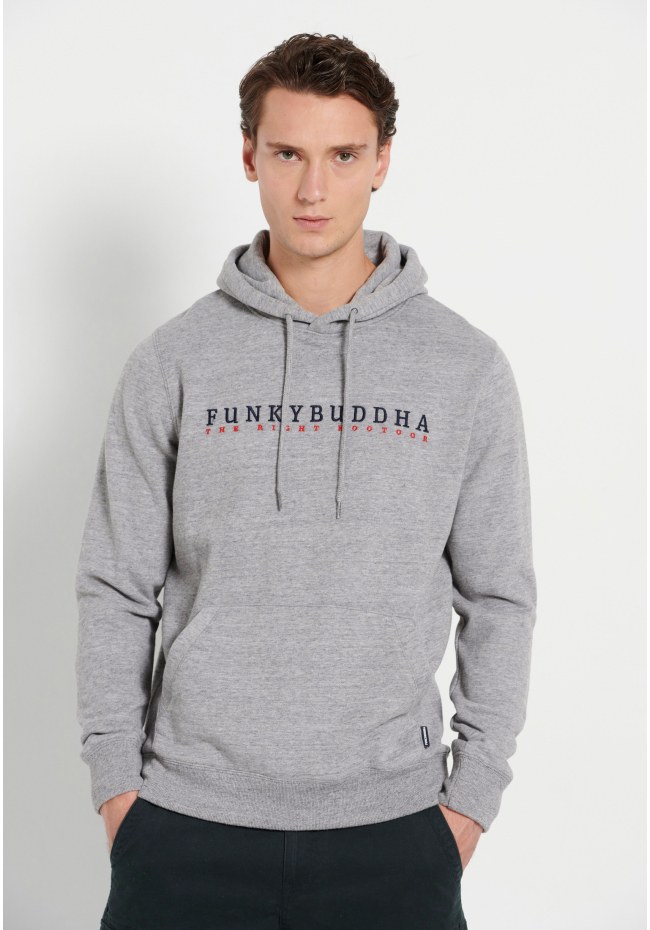Overhead hoodie with branded print